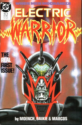 A cover from an issue of the original Electric Warriors series.